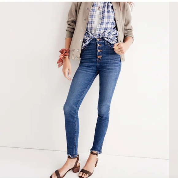 Madewell Denim - Madewell 10” High-Rise Skinny Jeans Button Fly Size 26 EUC